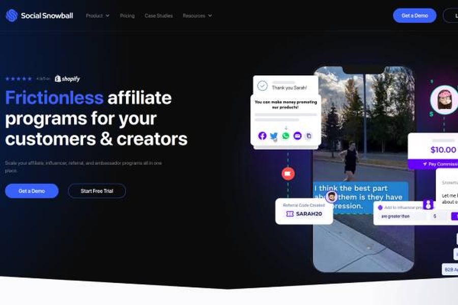 Social Snowball — affiliate and referral marketing platform